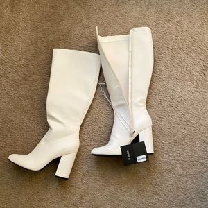 White go-go style boots